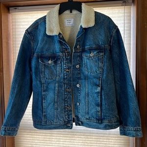 NWOT Old Navy Sherpa Lined Jean Jacket